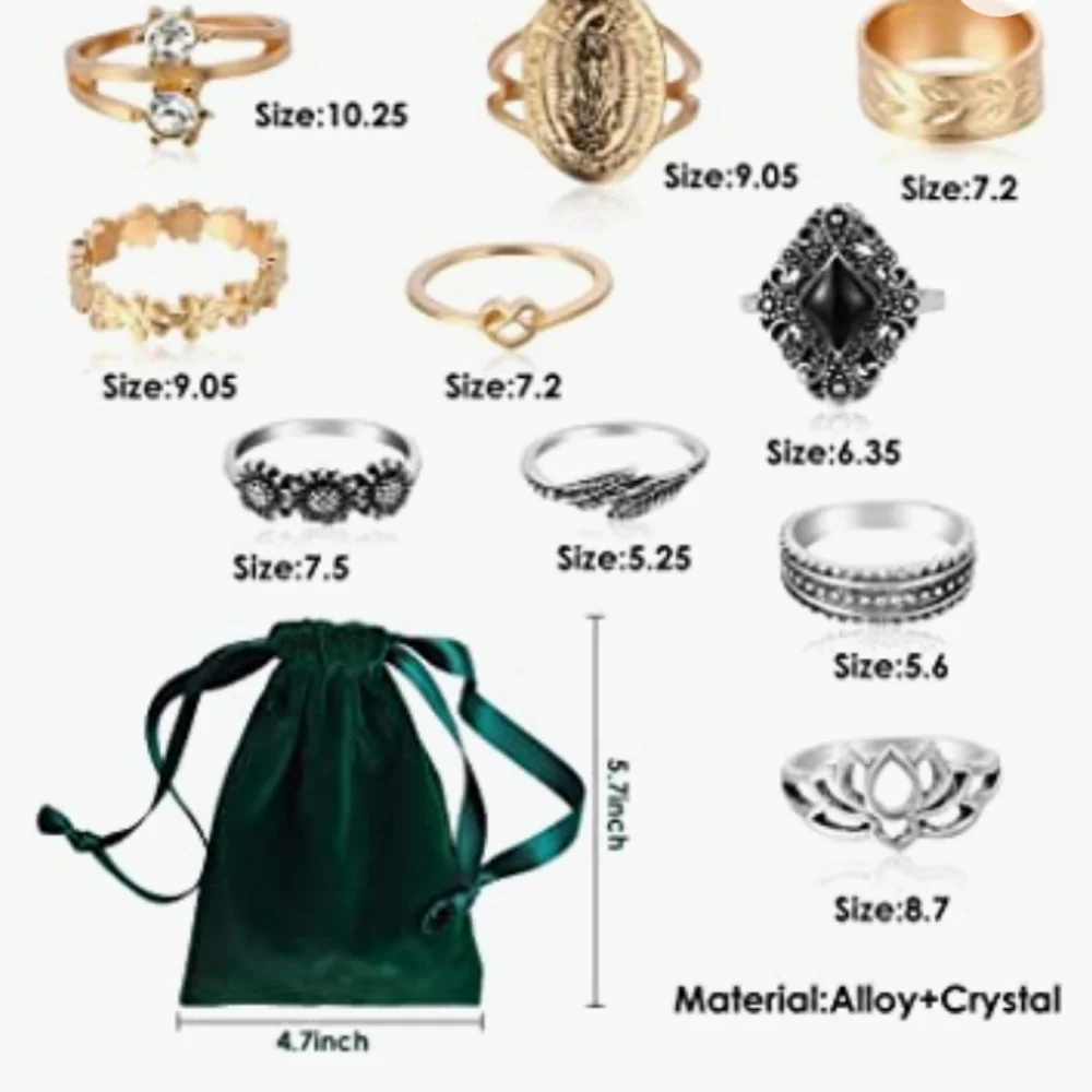 67 Stackable Knuckle Rings NWT - Picture 2 of 2